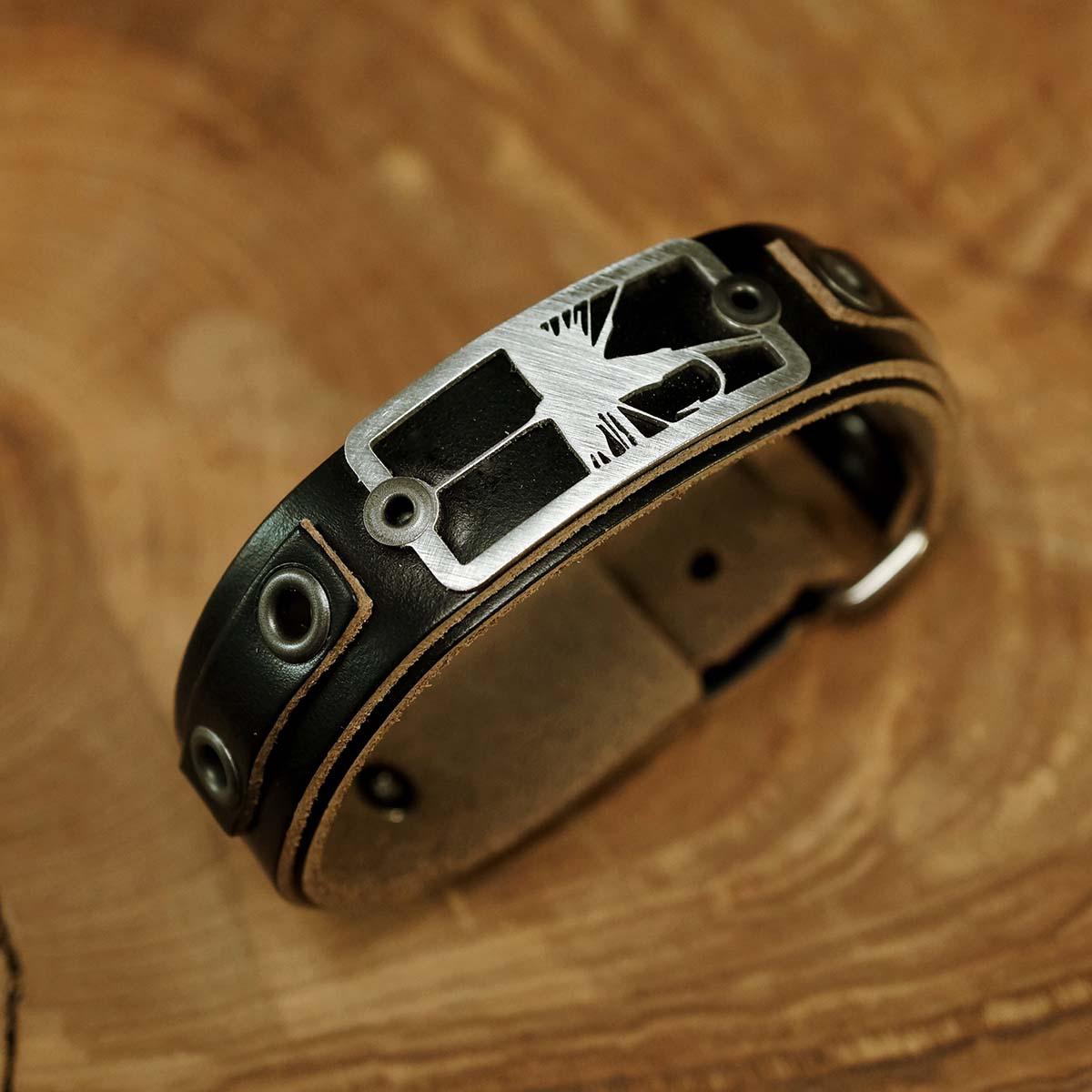 Sight Line Provisions Dry Fly 2.0 Bracelet in Horween Black